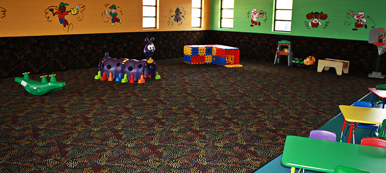 Indoor gym and play room for preschool children